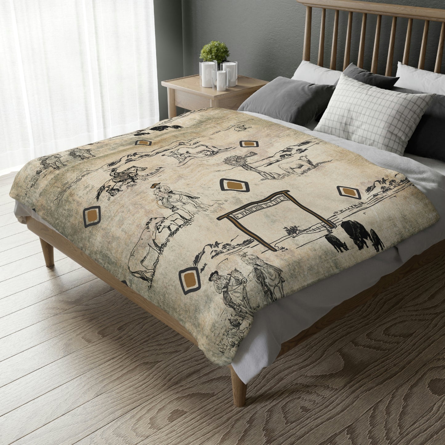 Pairs Velveteen Minky Blanket (Two-sided print)