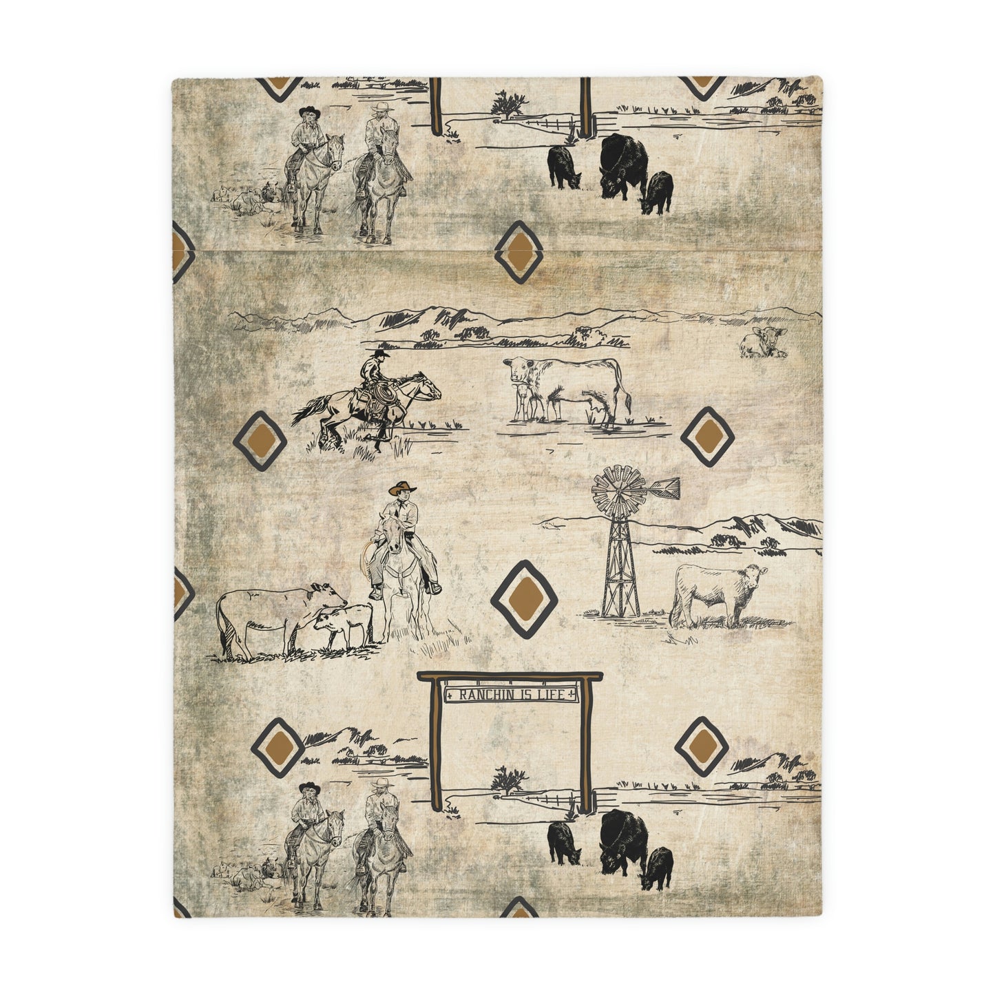 Pairs Velveteen Minky Blanket (Two-sided print)