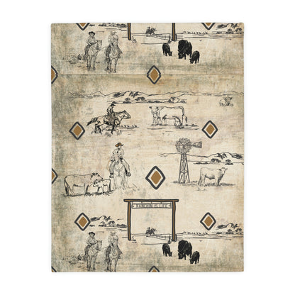 Pairs Velveteen Minky Blanket (Two-sided print)