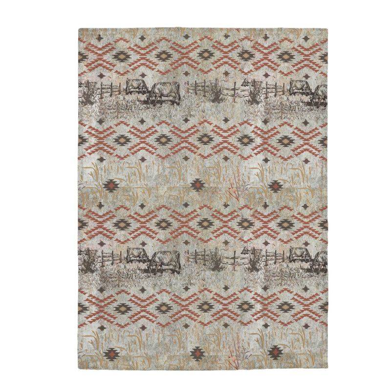 Prairie Days Velveteen Plush Blanket