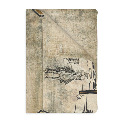 Pairs Velveteen Minky Blanket (Two-sided print)