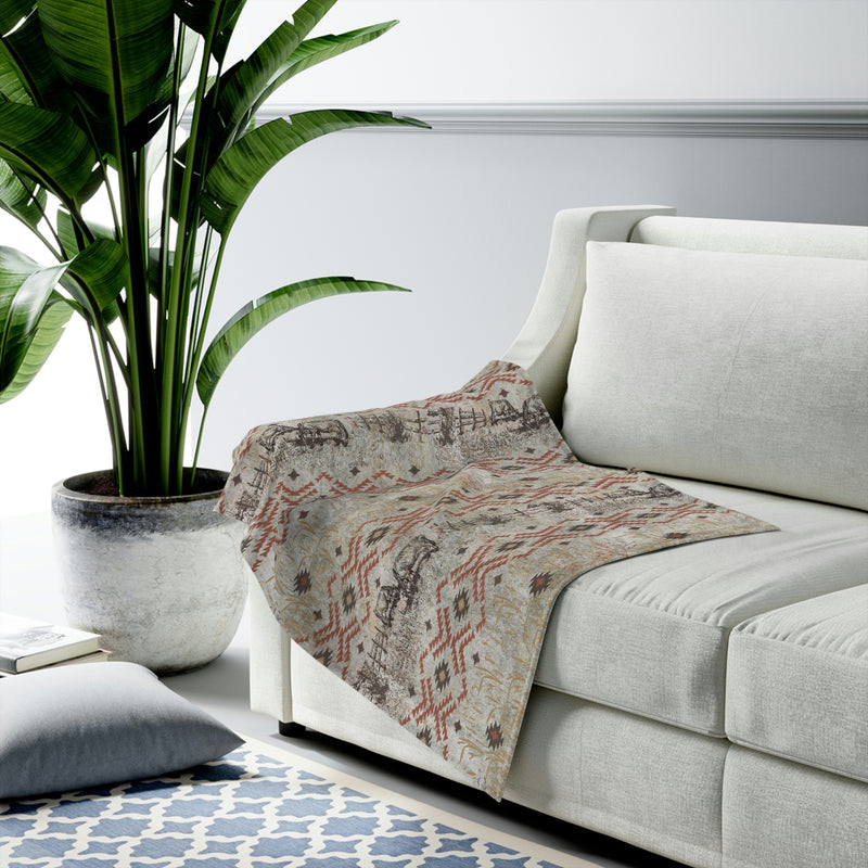 Prairie Days Velveteen Plush Blanket