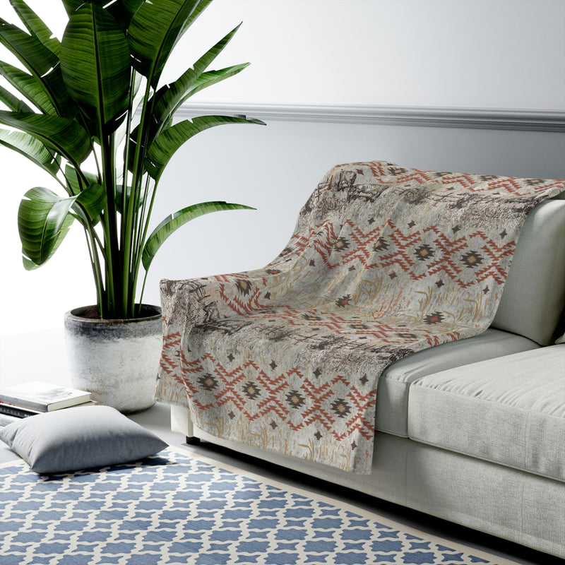 Prairie Days Velveteen Plush Blanket