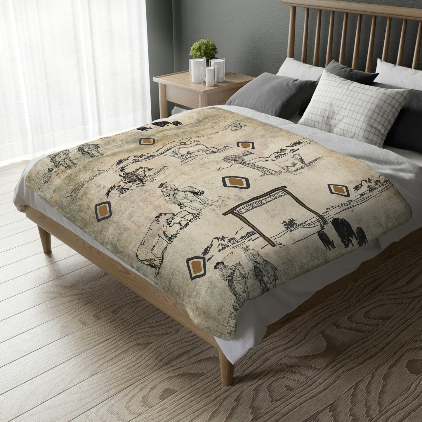 Pairs Velveteen Minky Blanket (Two-sided print)