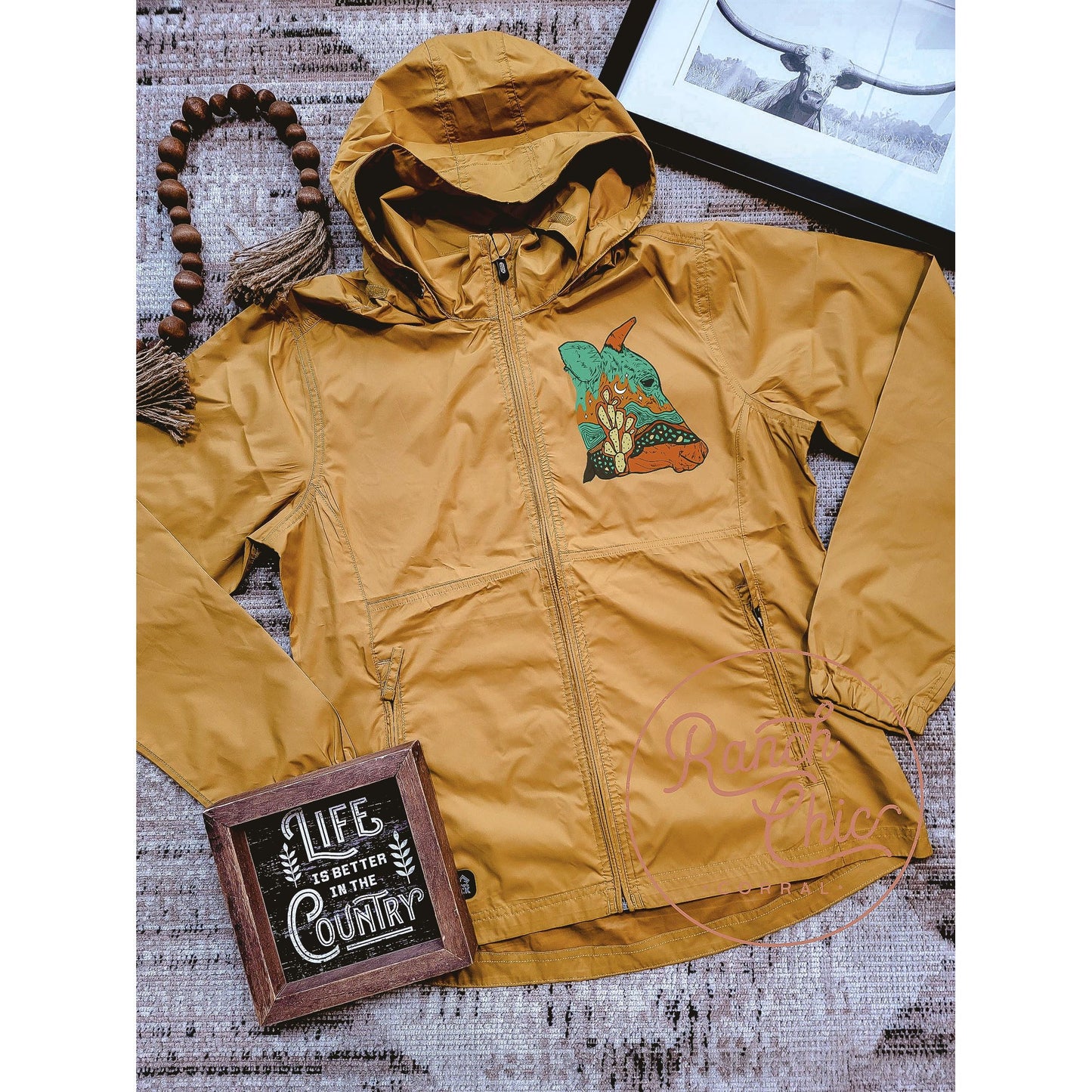 Wheat Rain & Wind Vintage Windbreaker